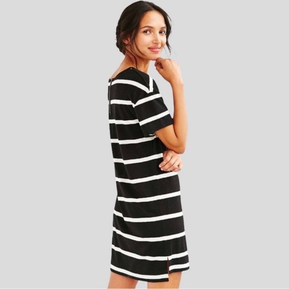 BDG Urban Outfitters Striped Tee Shirt Linen Blend Dress - Picture 1 of 7